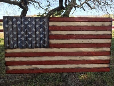 American Flag | Wooden American Flag | Rustic Style Flag | Americana Decor | USA Flag - image1